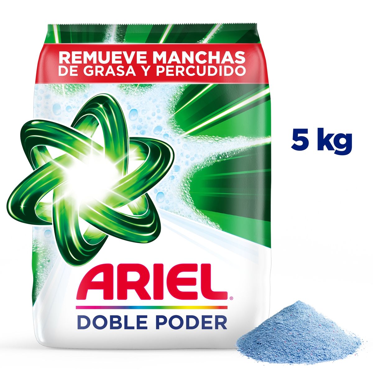ARIEL - Detergente en Polvo Doble Poder Ariel 5 kg