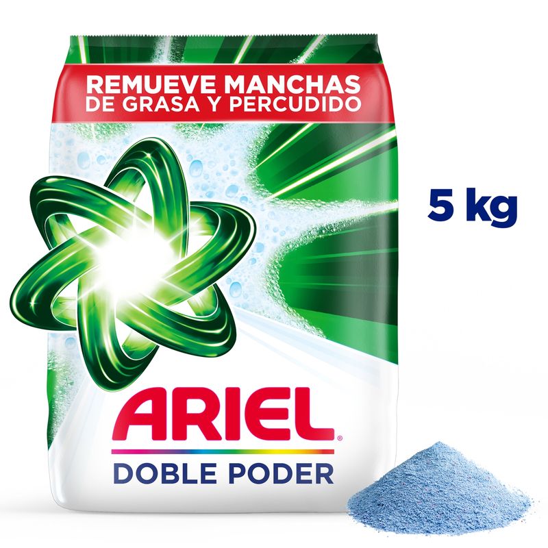 ARIEL - Detergente en Polvo Ariel Doble Poder 5 Kg