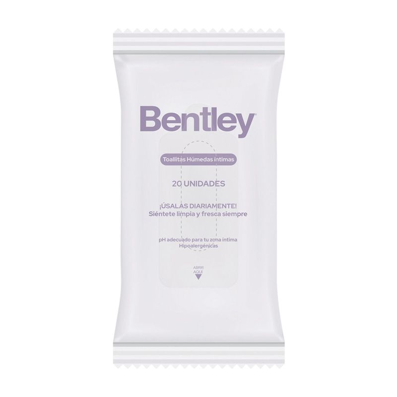 BENTLEY - Toallas Húmedas Femeninas Zona Intima Bentley 20 Un