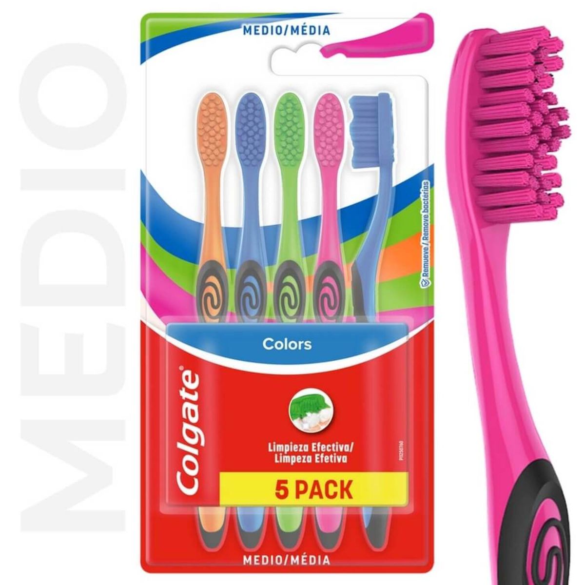 COLGATE - Pack Cepillos de Dientes Colgate Colors 5 Un