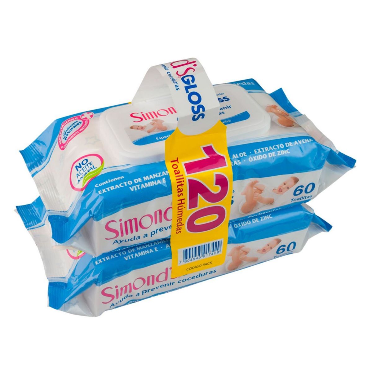 SIMONDS - Toallitas Húmedas Simonds Gloss 120 UN