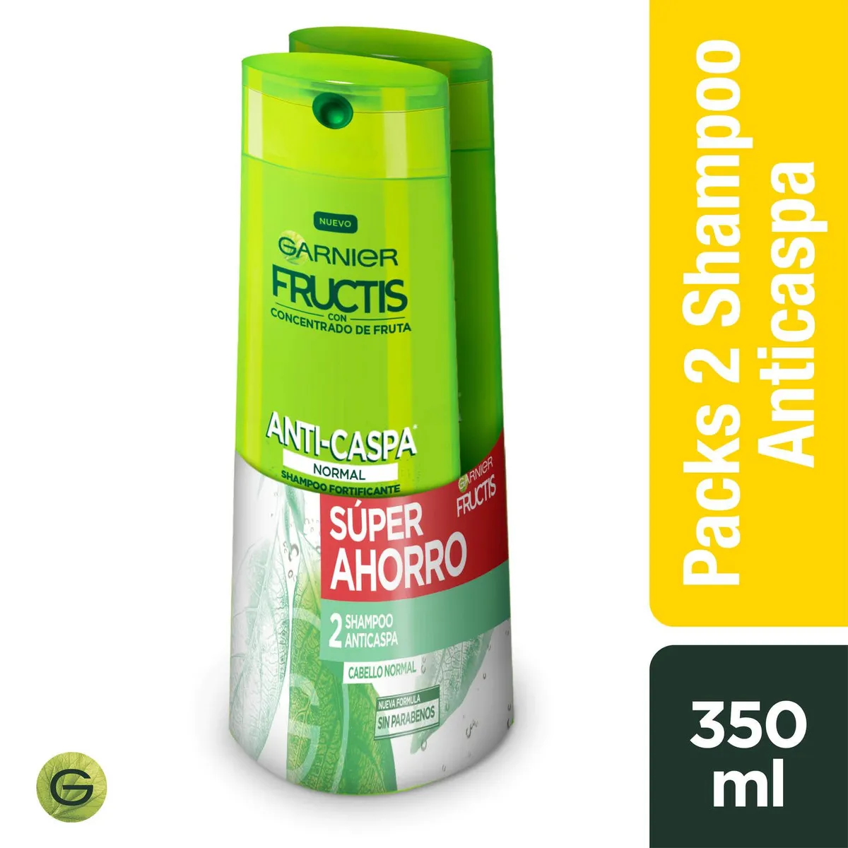 FRUCTIS - Pack Shampoo Fructis Anticaspoa 2 x 350 ml