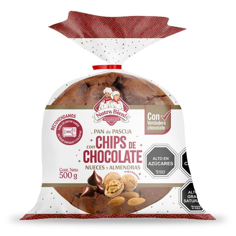 NUTRA BIEN - Pan de Pascua Chips Chocolate Nutra Bien 500 g
