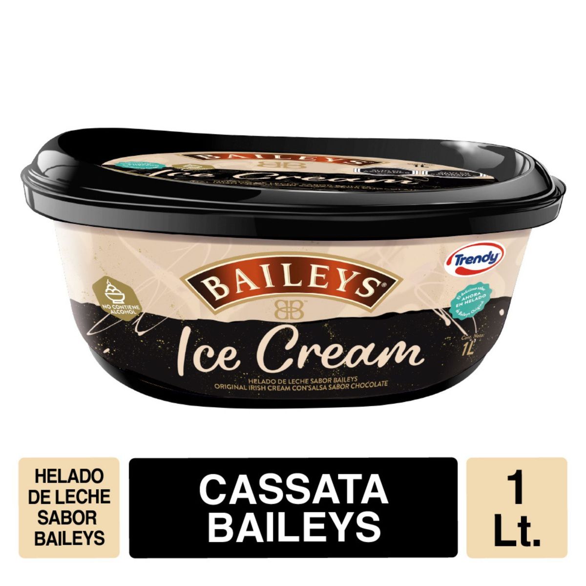 TRENDY - Helado de Leche Sabor Baileys Cassata Trendy 1 L