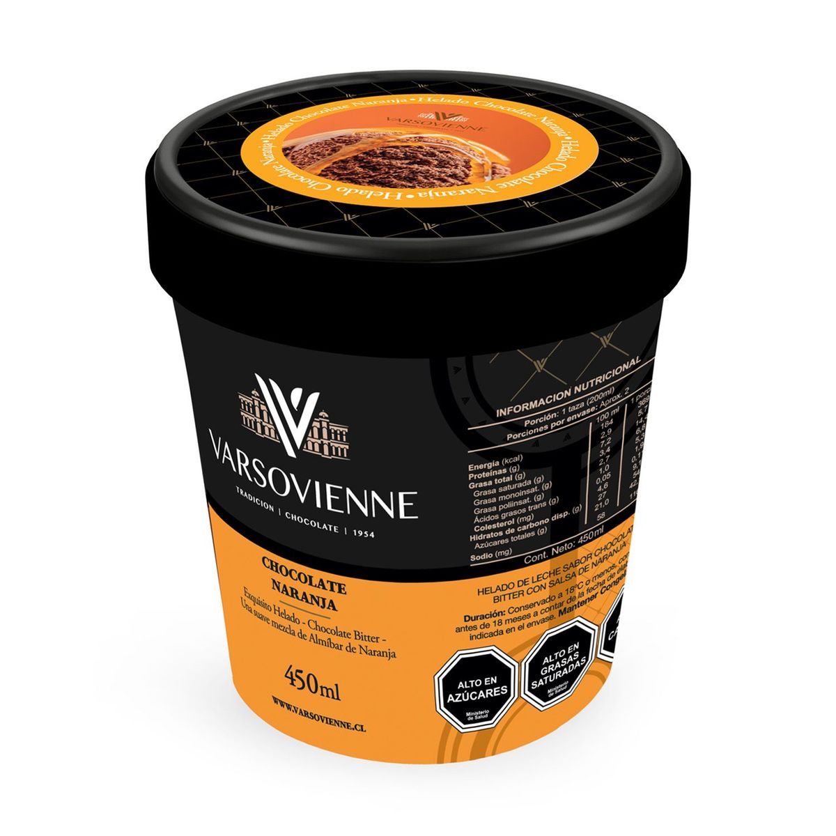 VARSOVIENNE - HELADO CHOC NJA VARSO TRENDY 450 CC