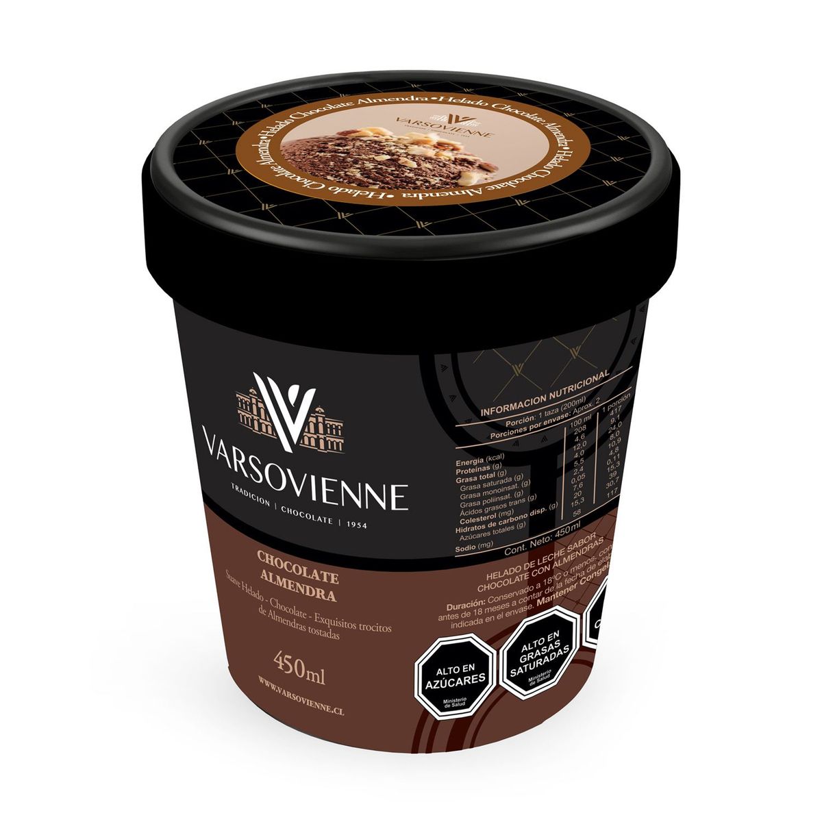 VARSOVIENNE - HELADO CHOC ALM VARSO TRENDY 450 CC