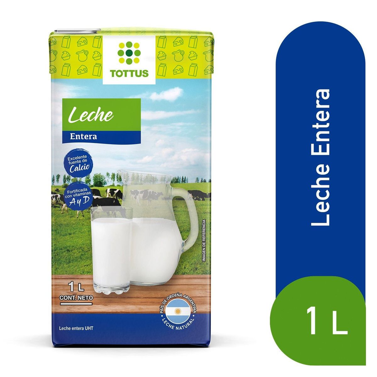 TOTTUS - Leche Entera Tottus 1 Lt