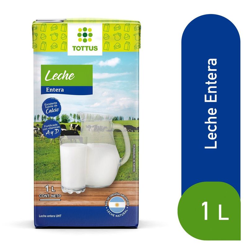 TOTTUS - Leche Entera Tottus 1 Lt