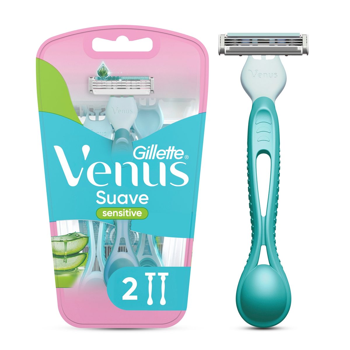 VENUS - Máquina de Afeitar de Mujer Gillette Venus Suave Sensitive 2 un