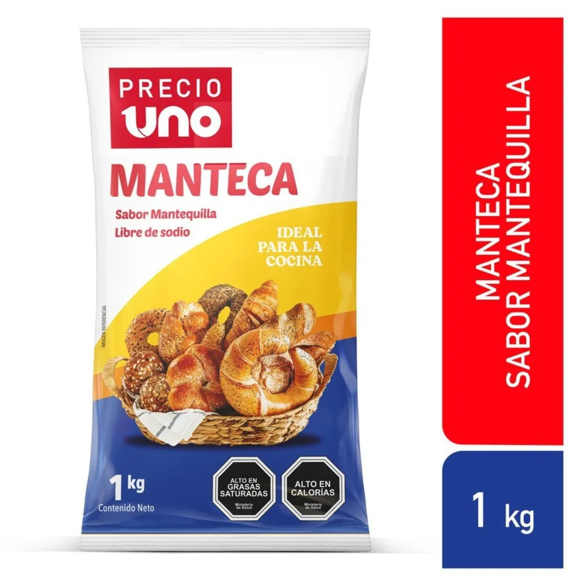 PRECIO UNO - Manteca Sabor Mantequilla Precio Uno 1 Kg