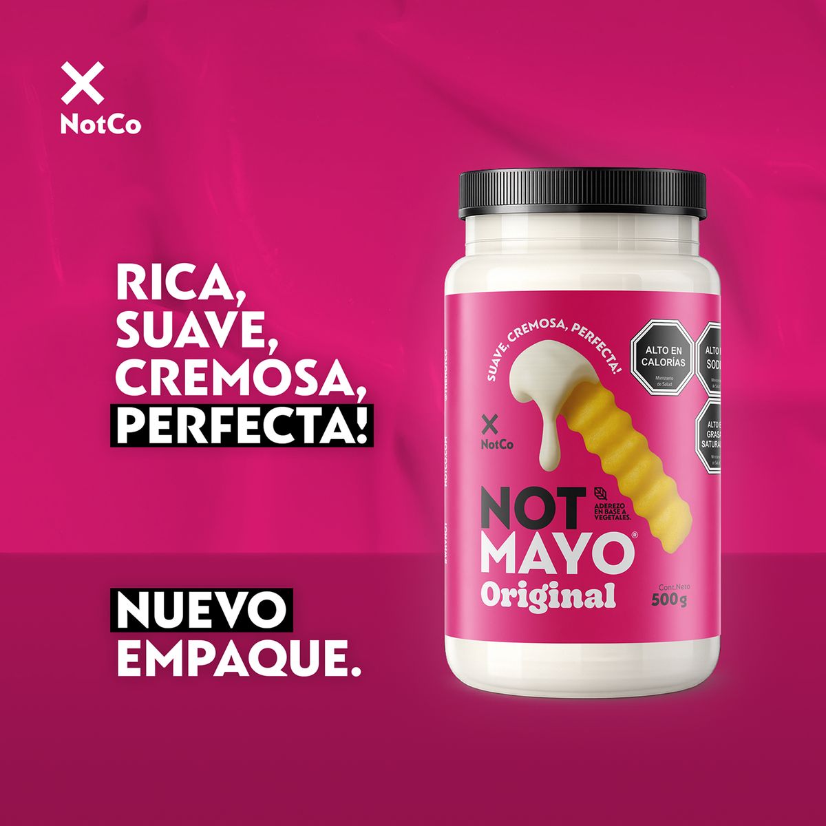 NOT MAYO - Aderezo Vegetal Tipo Mayonesa Not Mayo Original Frasco 500 g