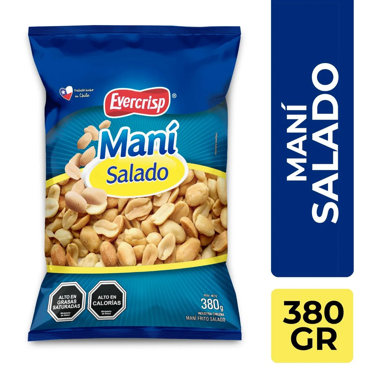 EVERCRISP - Maní con Sal Evercrips 380 g