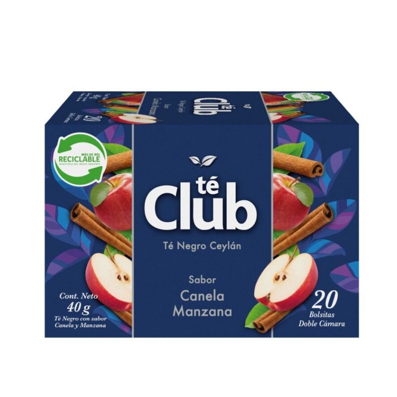 CLUB - Té Negro Sabot Manzana Canela Club 40 g