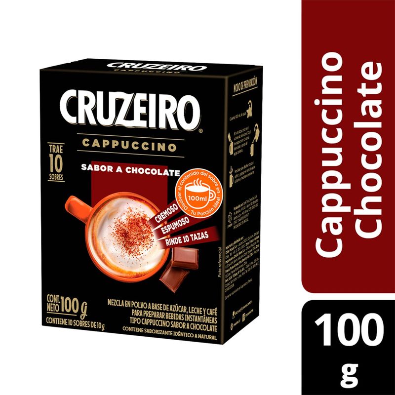 CRUZEIRO - Café Instantáneo Cappuccino Chocolate Cruzeiro 100 g