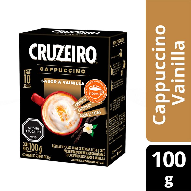 CRUZEIRO - Café Instantáneo Cappuccino Vainilla Cruzeiro 100 g