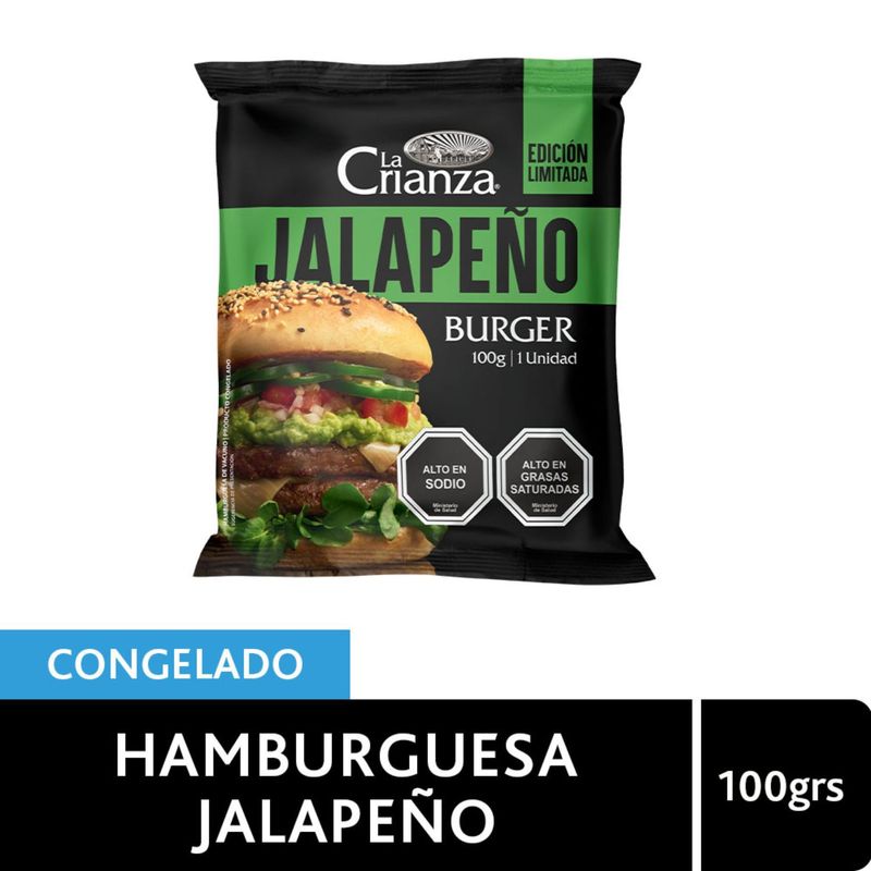 LA CRIANZA - Hamburguesa de Vacuno Sabor Jalapeño La Crianza 100 g