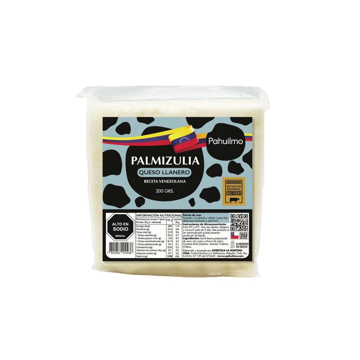 PALMIZULIA - Queso Llanero Palmizulia 200 g