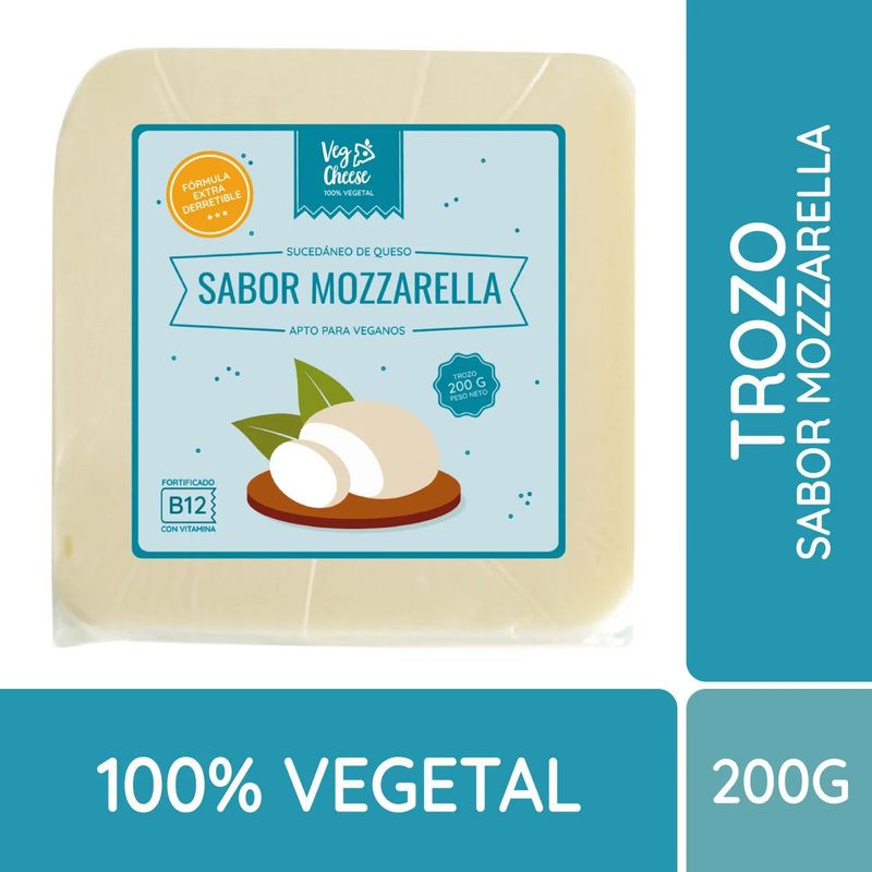 VEGCHEESE - Queso Vegano Original Trozo Veg Cheese 200 g