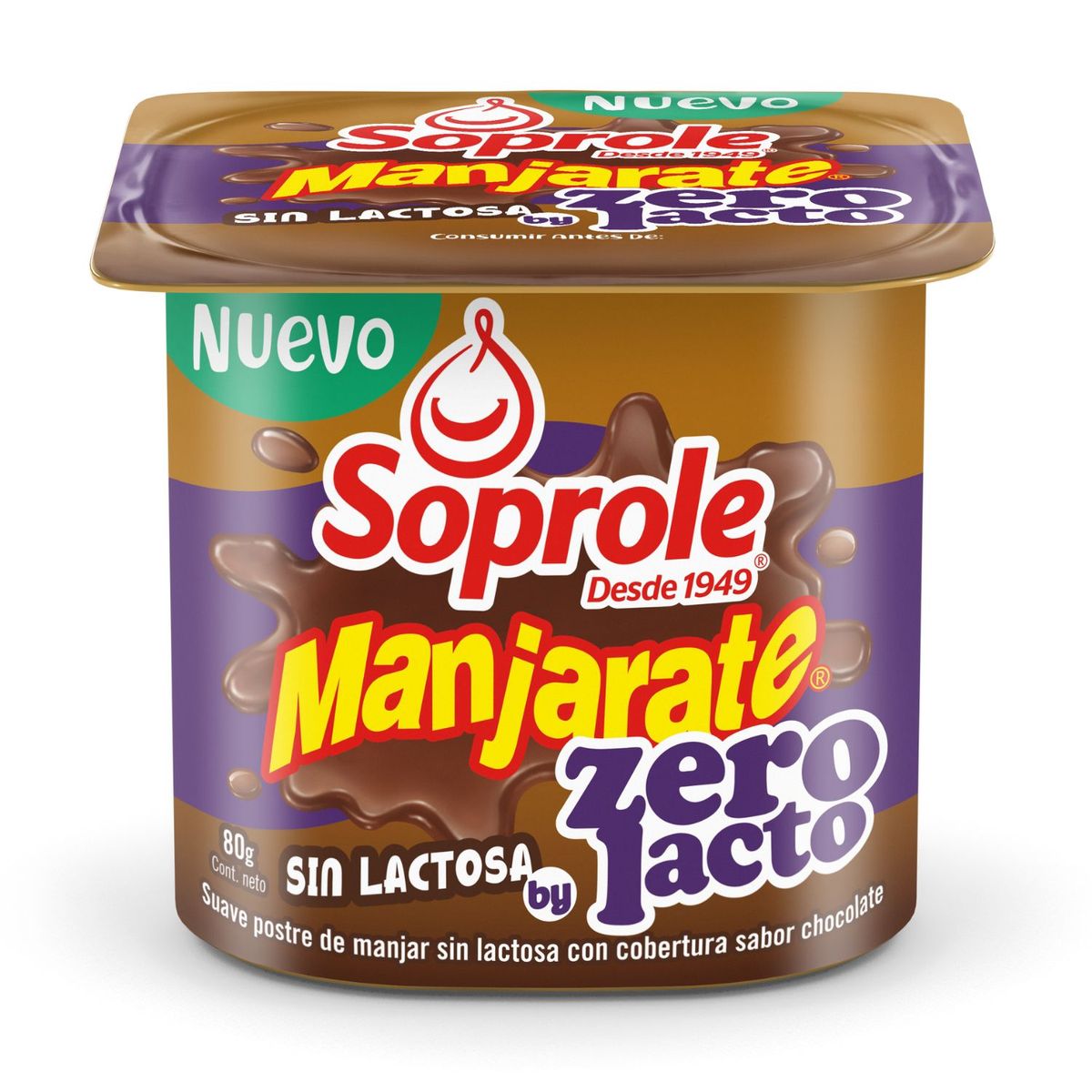 SOPROLE - Postre Manjarate Original Sin Lactosa Soprole 80 g