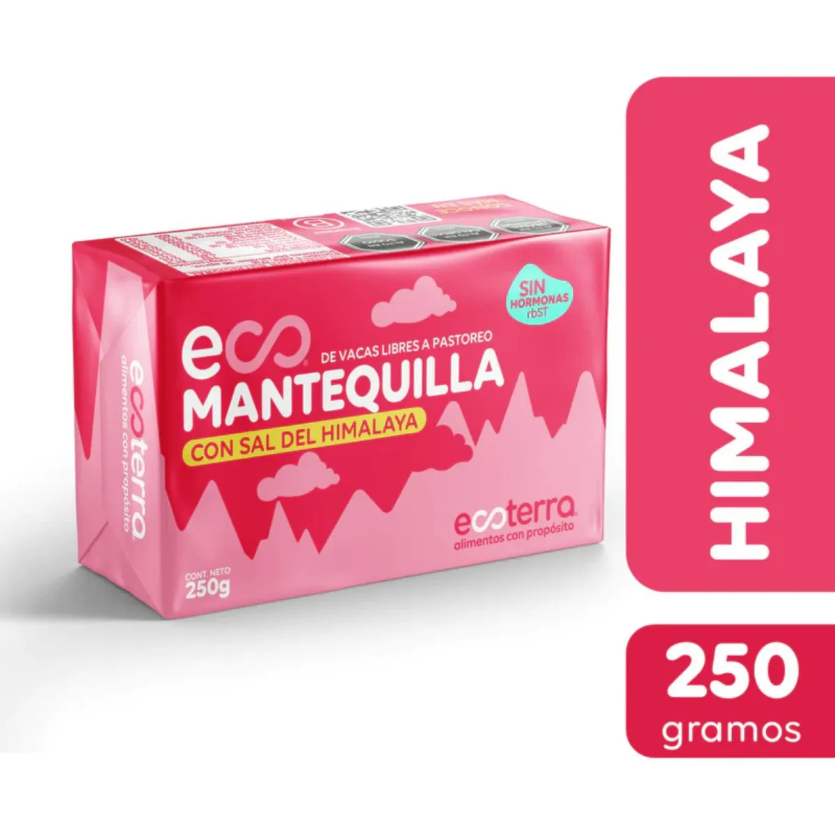 ECOTERRA - Mantequilla con Sal del Himalaya Vacas Libres a Pastoreo Ecoterra 250 g