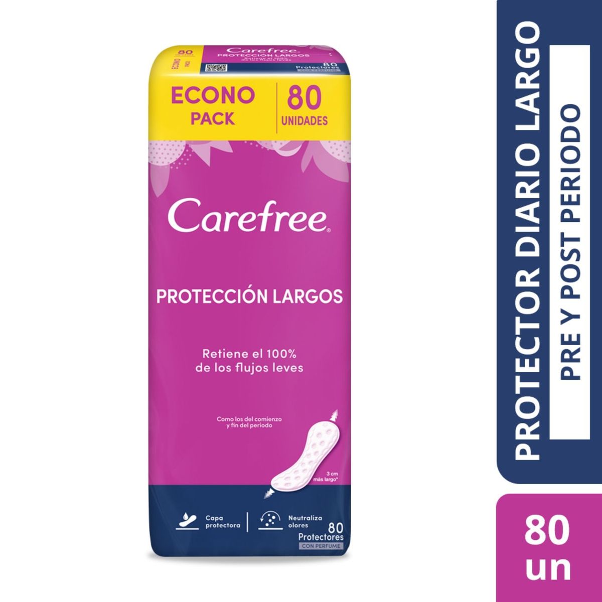 CAREFREE - Protectores Diarios Femeninos Largos Carefree 80 Un
