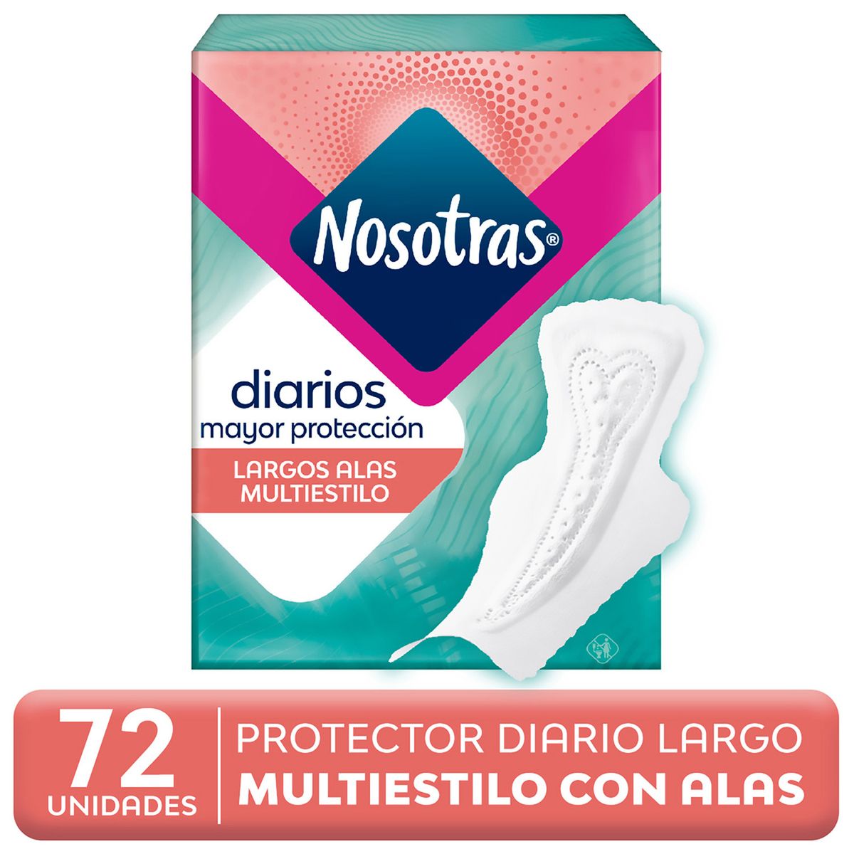 NOSOTRAS - Protectores Diarios Femeninos Multiestilo Nosotras 72 UN