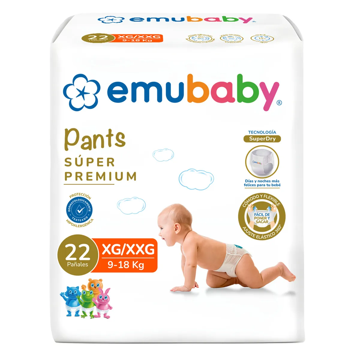 EMUBABY - Pañales Desechables Emubaby Pants Talla XG/XXG 22 UN