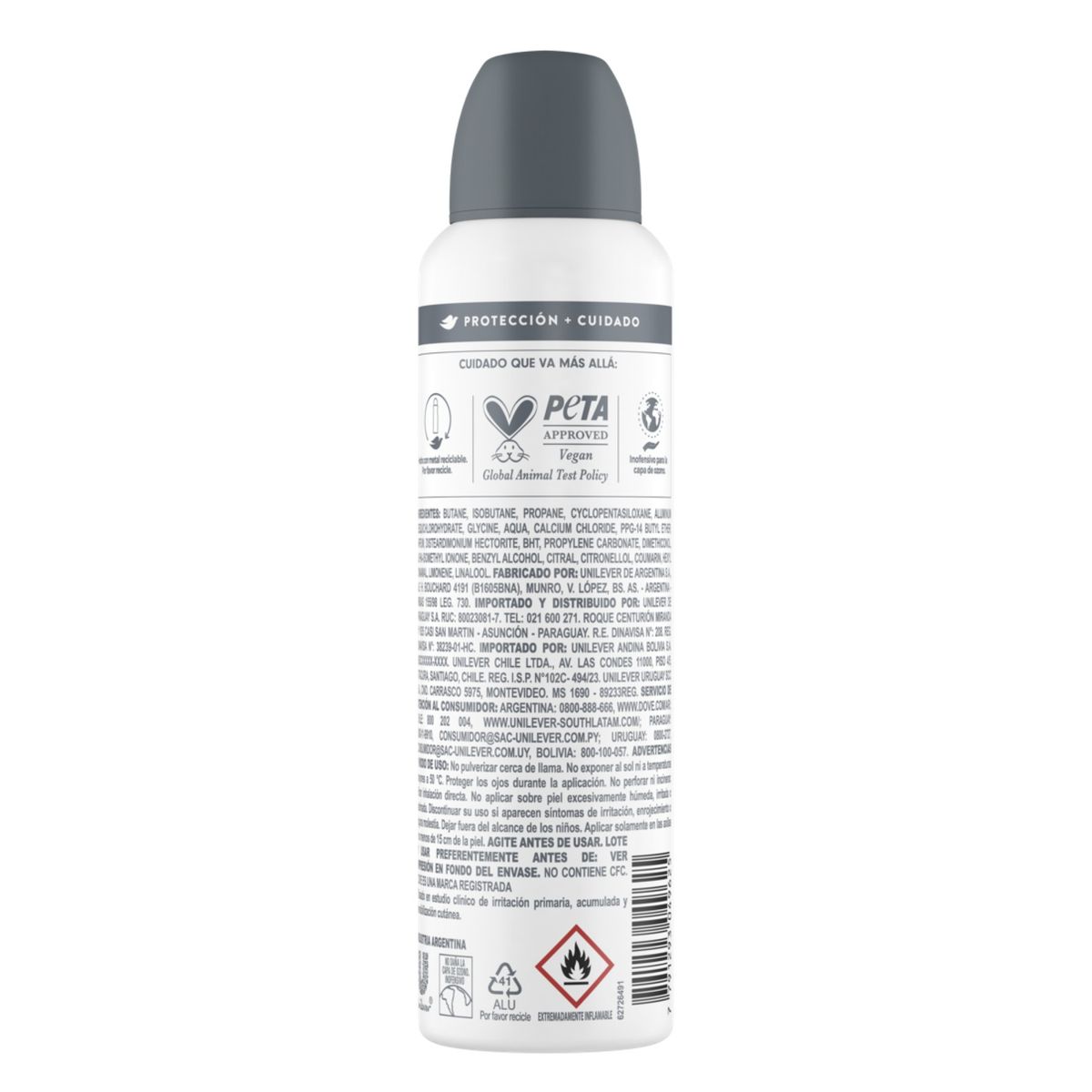 DOVE - Antitranspirante Aerosol Dove Care Protección Hombre 150 ml