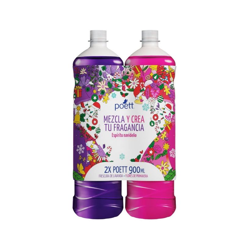 POETT - Pack Limpiador Poett Aroma Espíritu Navideño 2 x 900 ml