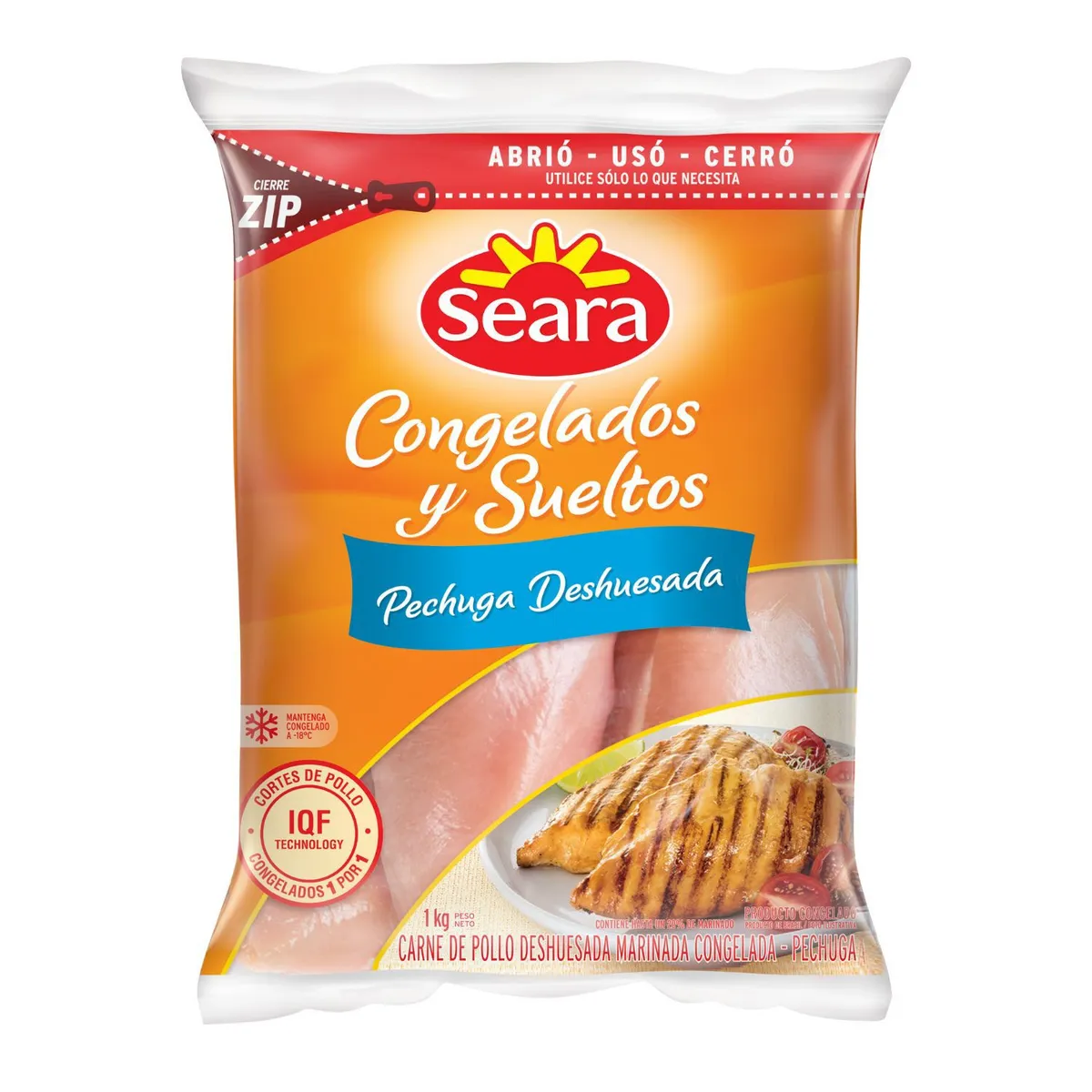 SEARA - Pechuga de Pollo Deshuesada Congelada Seara 1 Kg