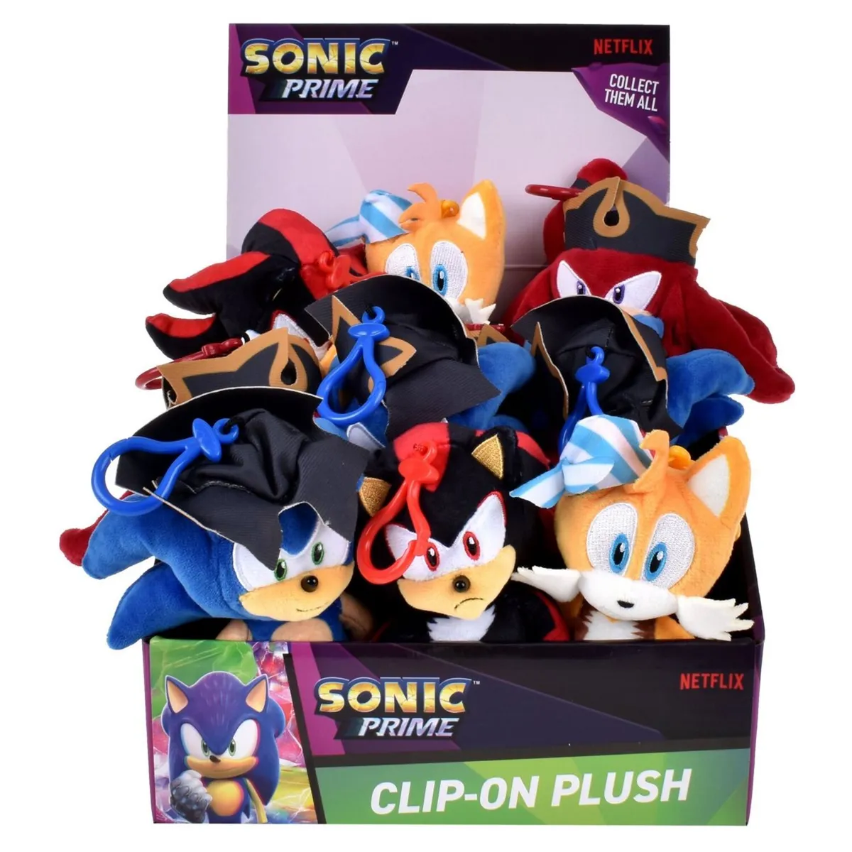 SONIC - Peluche Sonic De 15 CM Con Clip Para Colgar (Surtido)