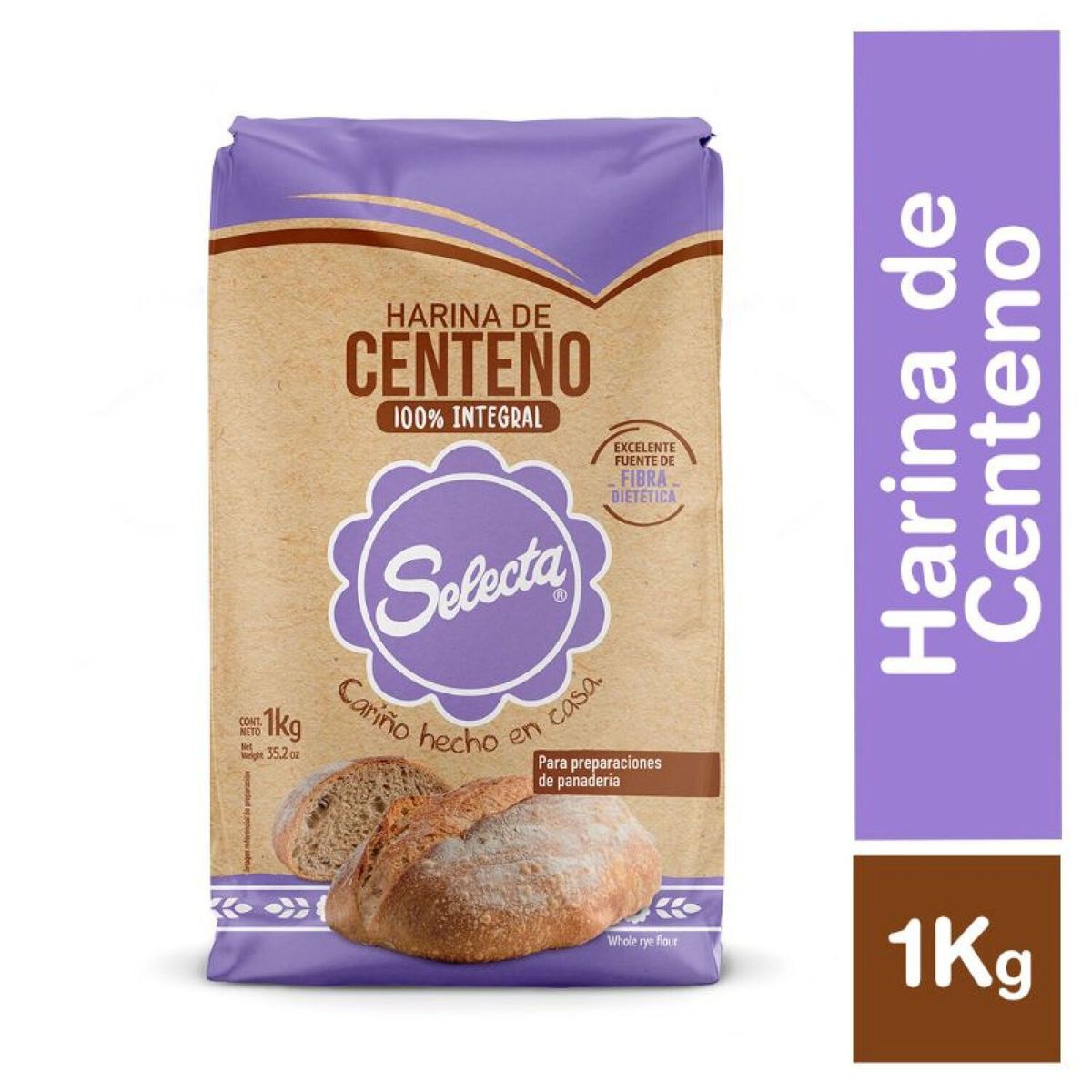 SELECTA - Harina de Centeno Integral Selecta 1 Kg