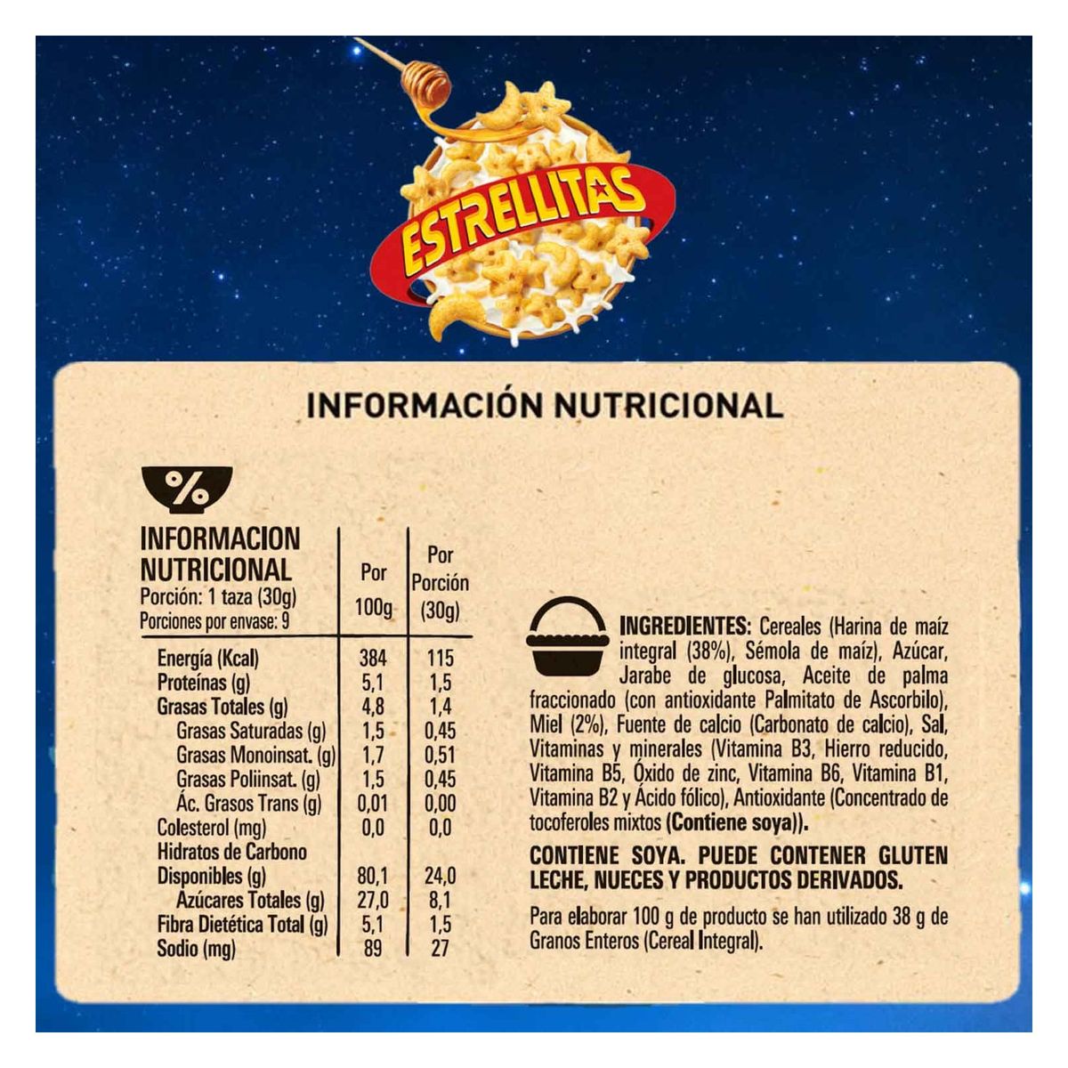 ESTRELLITAS - Cereal Integral Estrellitas 270 g
