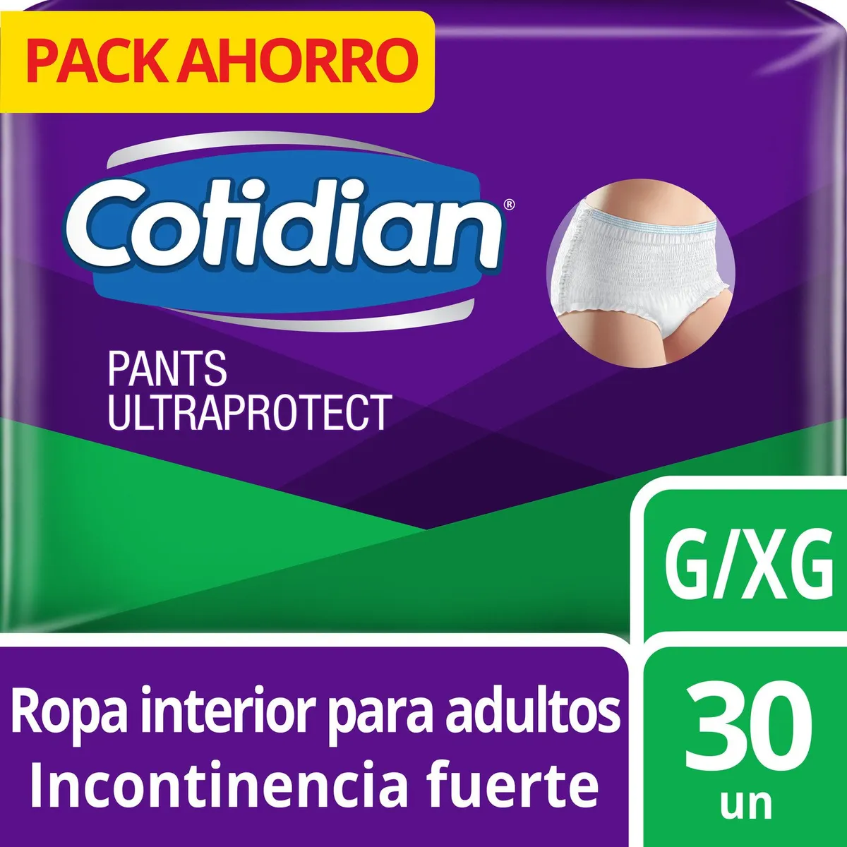 COTIDIAN - Ropa Interior Desechable Pants Ultraprotect Talla G/XG Cotidian 30 Un
