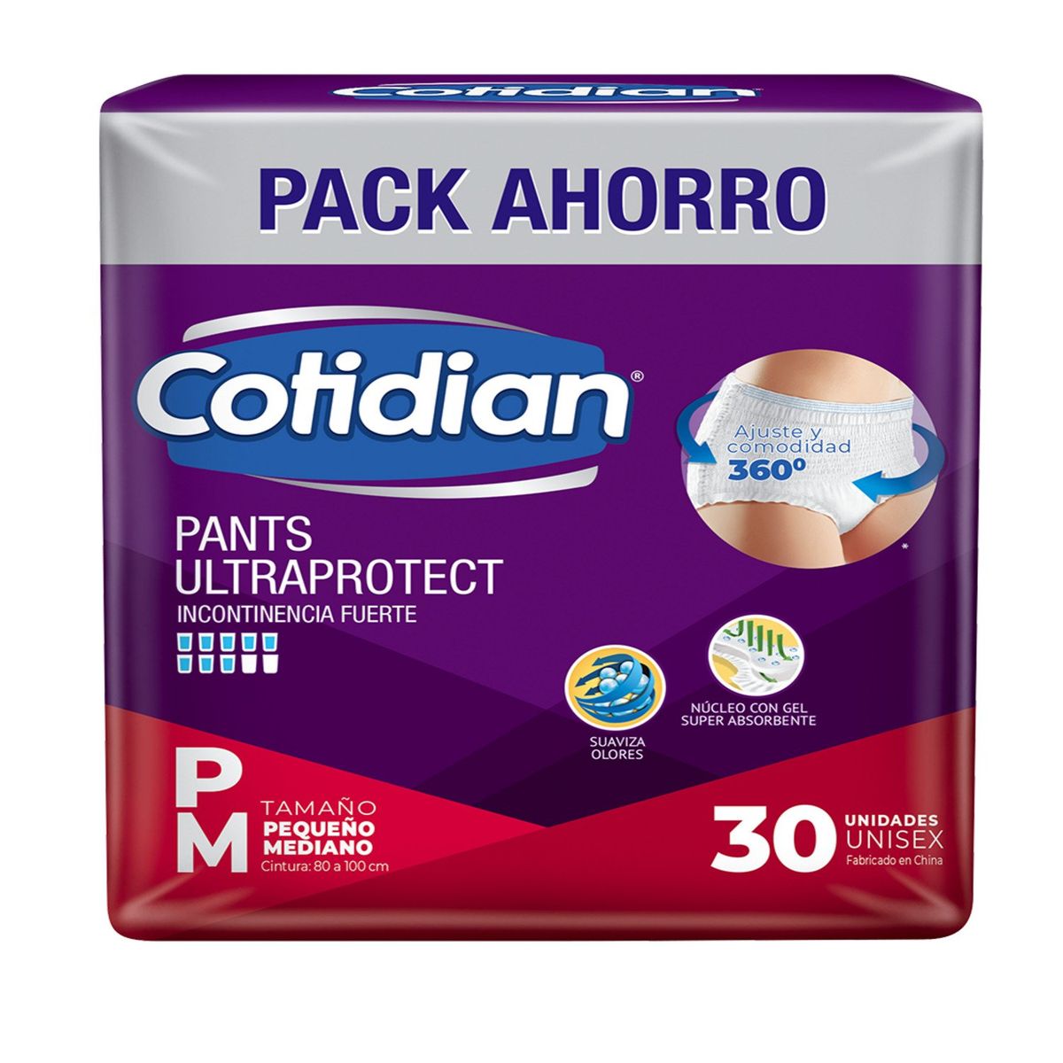 COTIDIAN - Pañal Ultraprotect Cotidian Talla P/M 30 Un