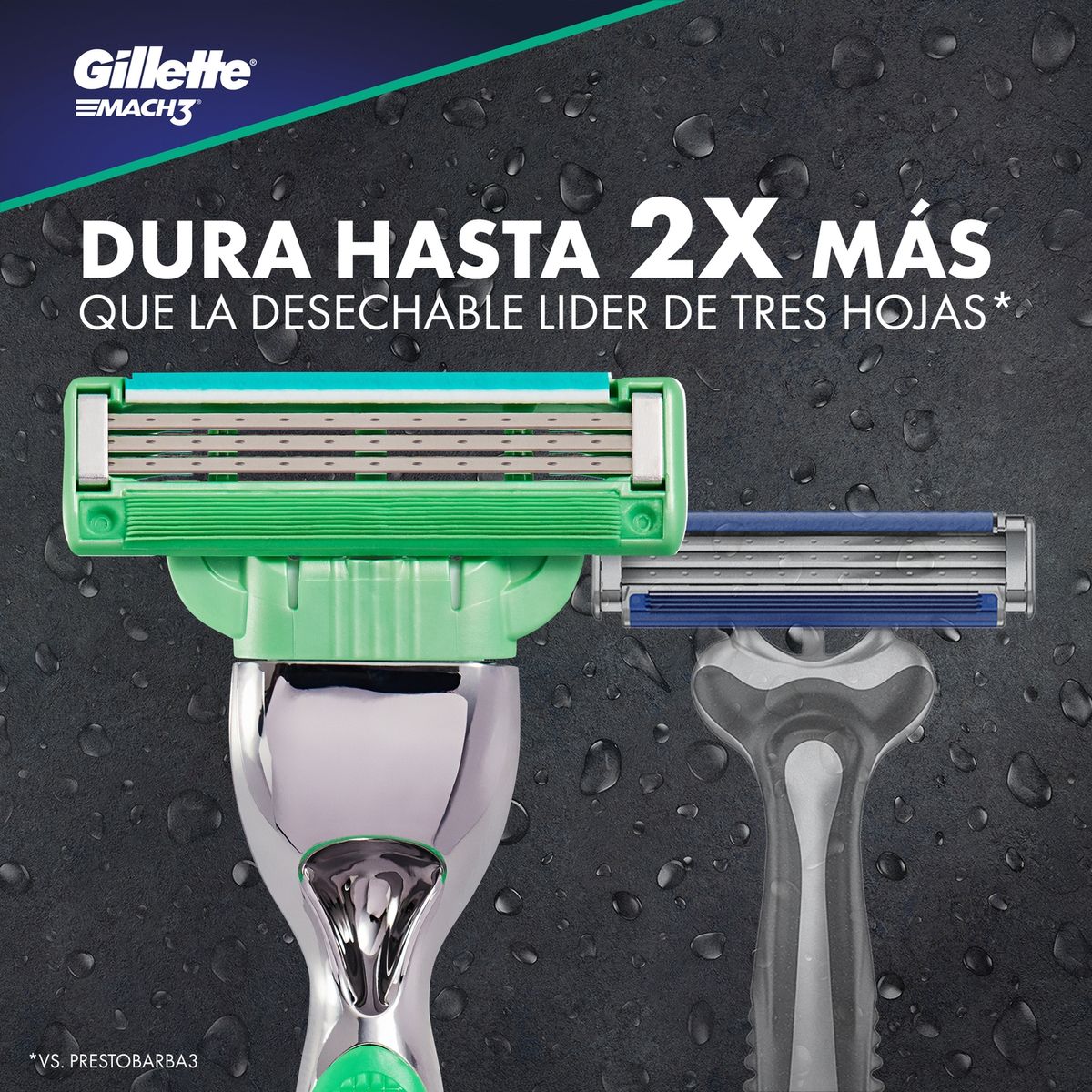 GILLETTE - Gel de Afeitar Gillette + Repuestos para Hoja de Afeitar
