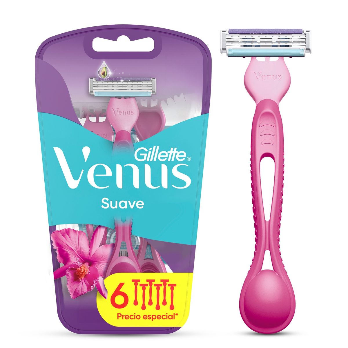 VENUS - Máquina Afeitar Mujer Gillette Venus Suave 6 un