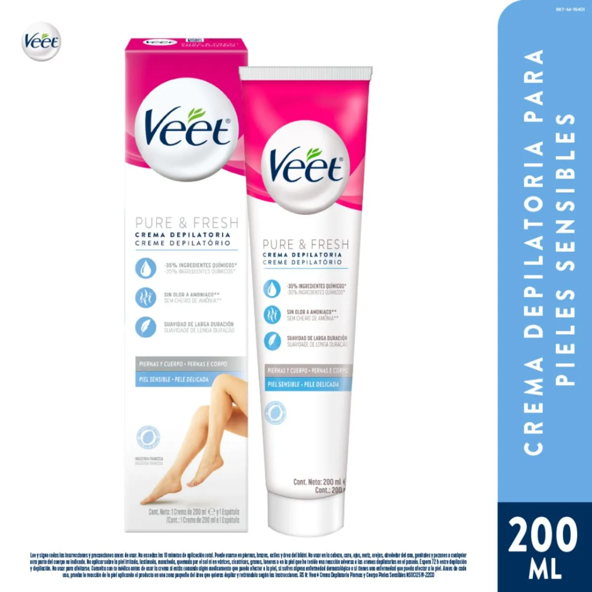 VEET - Crema Depilatoria  Veet para Piel Sensible 200 ml