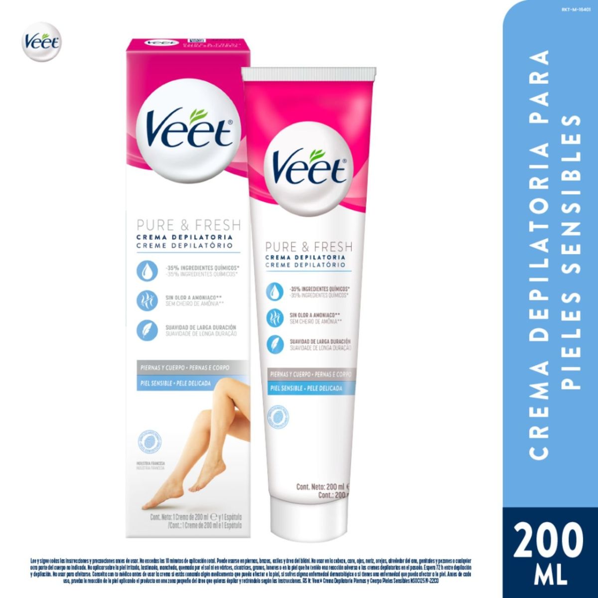 VEET - Crema Depilatoria  Veet para Piel Sensible 200 ml