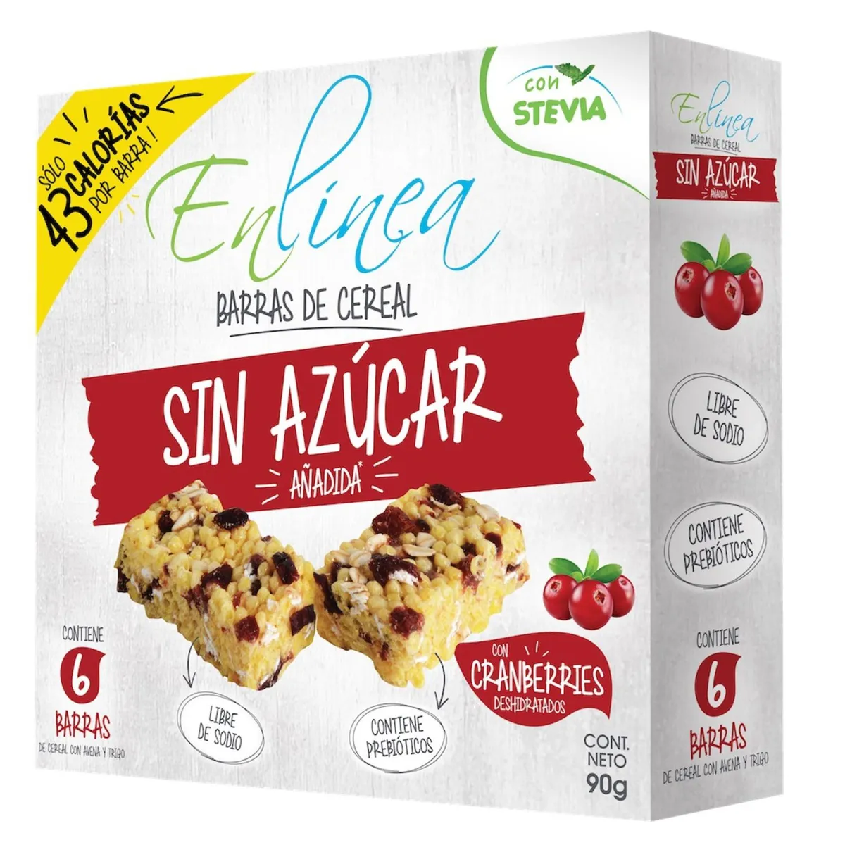 EN LINEA - Barra de Cereal con Cranberries En Línea 90 g