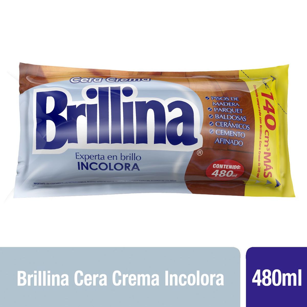 BRILLINA - Cera en Crema Incolora Brillina 480 ml