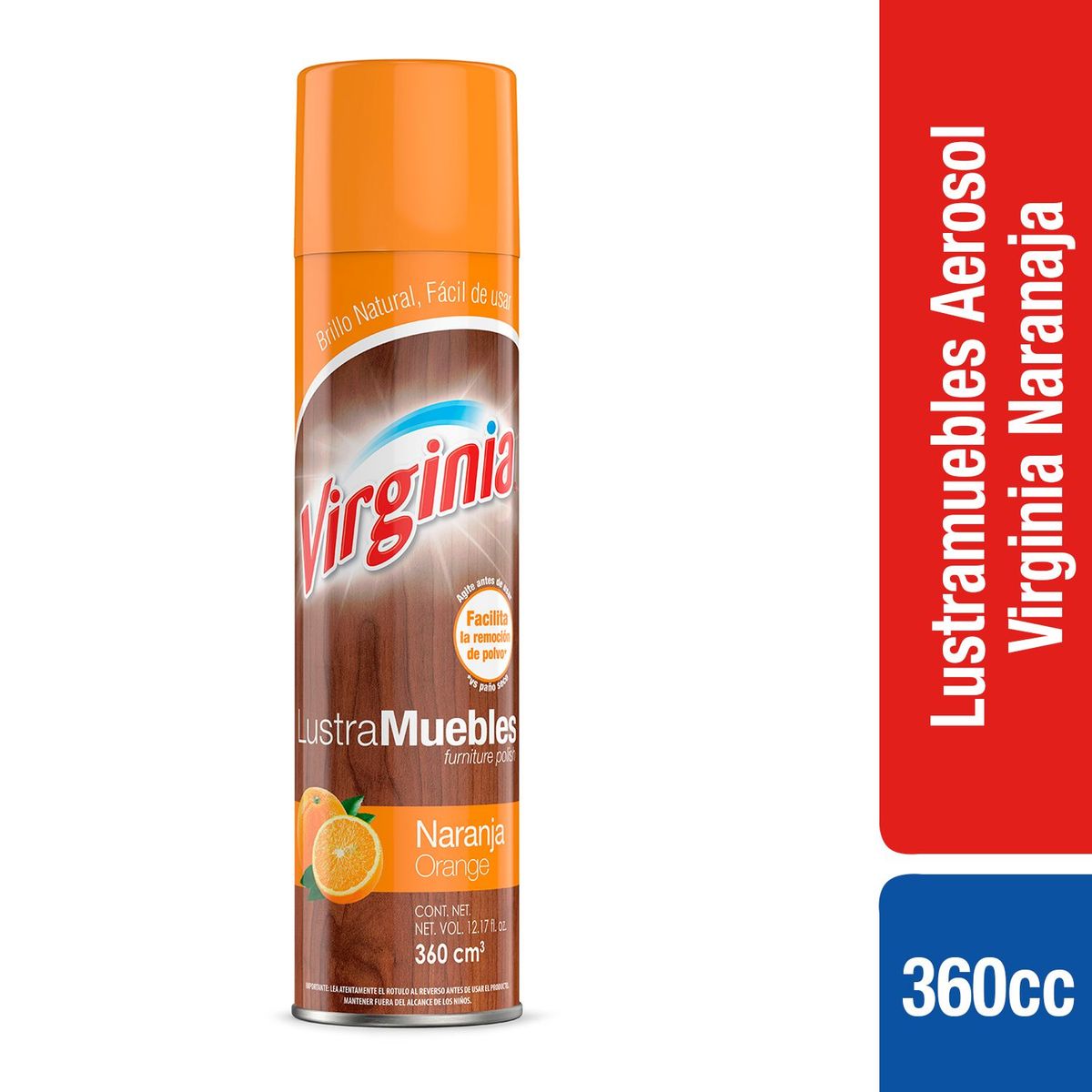 VIRGINIA - Lustramuebles en Aerosol Virginia Aroma Naranja  360 ml