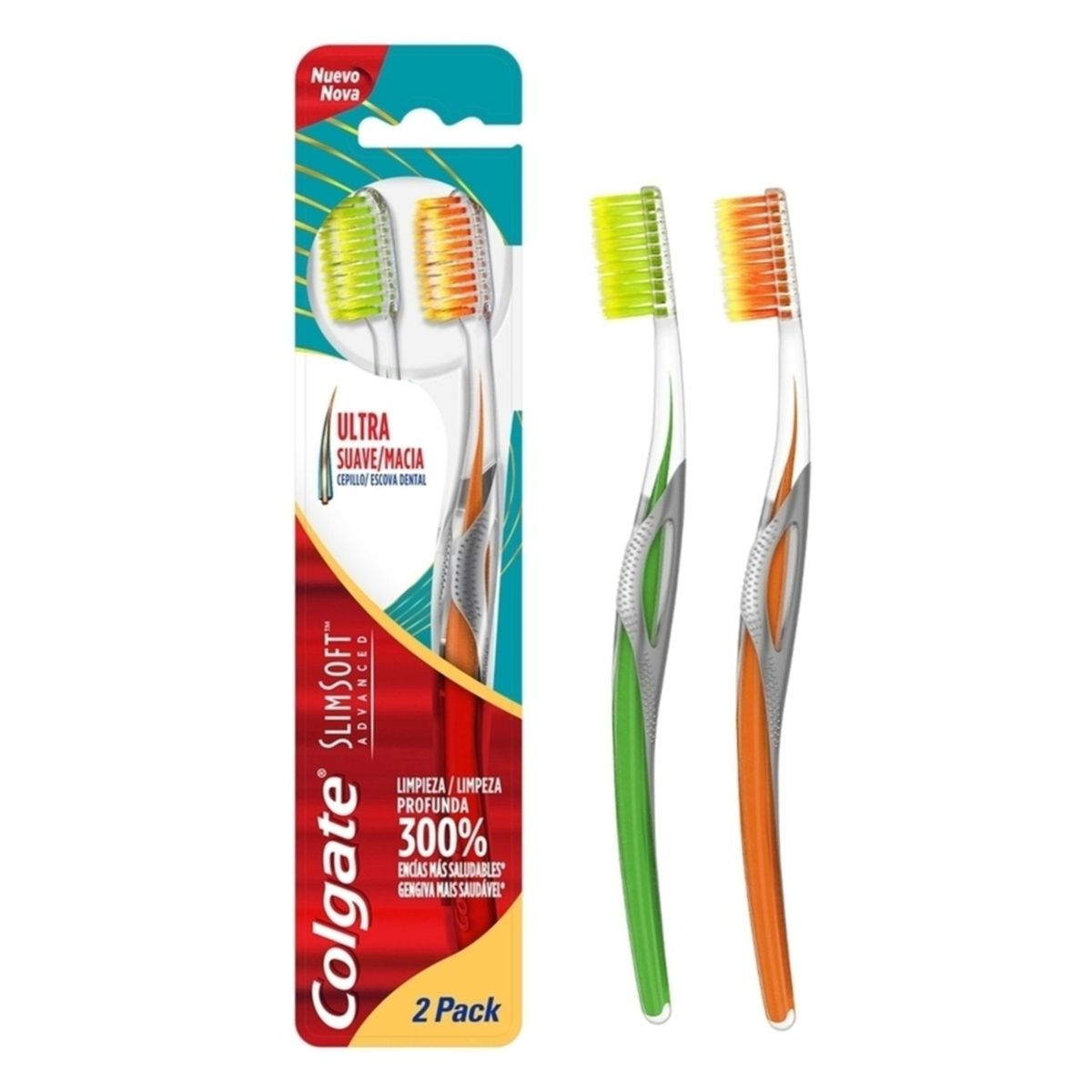 COLGATE - Cepillo Colgate Slim Soft Advanced 2 Un