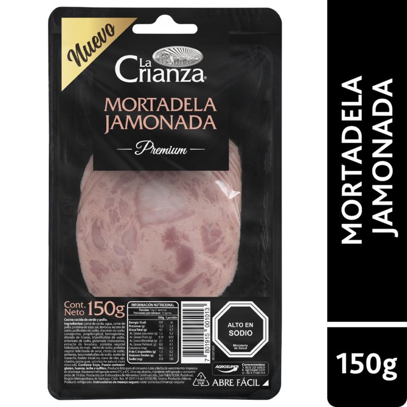 LA CRIANZA - Mortadela Jamonada Laminada La Crianza 150 g