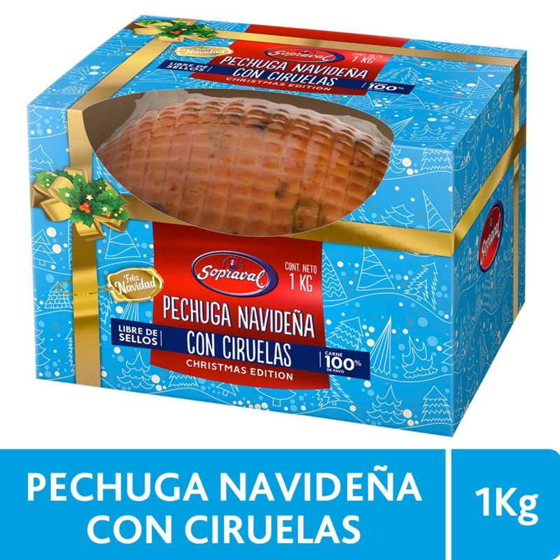 SOPRAVAL - PECHUGA NAVIDAD CIRUELA SOPRAVAL 1 UND