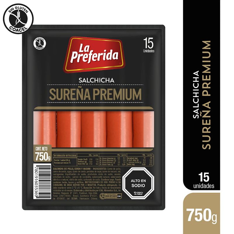 LA PREFERIDA - Salchicha Sureña Premium La Preferida 15 Un