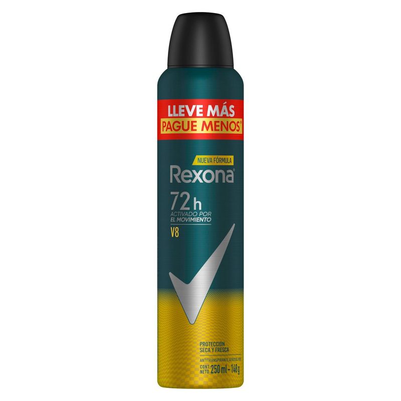 REXONA - Desodorante Rexona V8 para Hombre 250 ml
