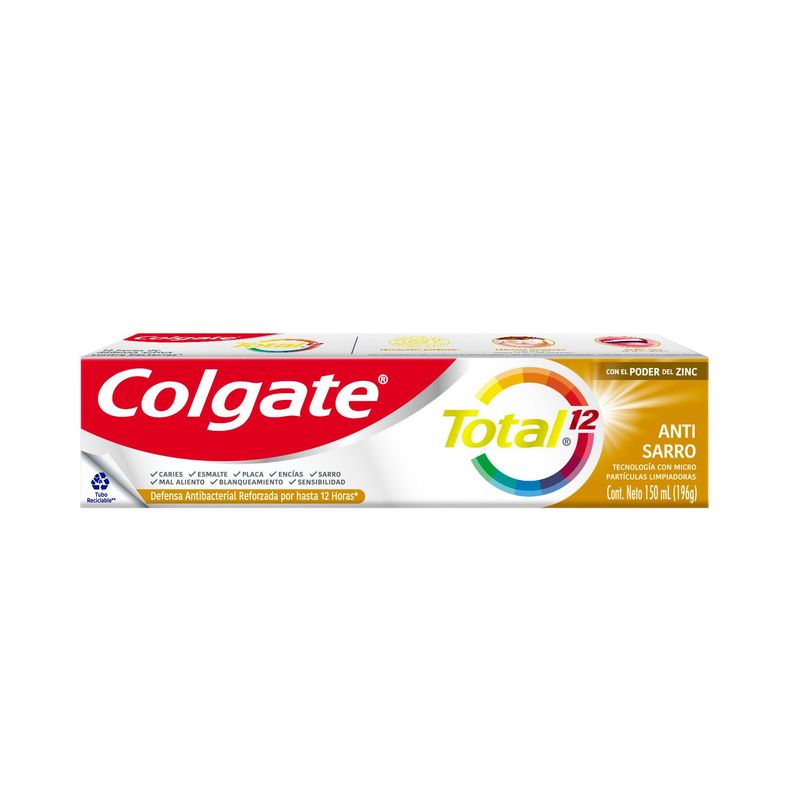 COLGATE - Crema Dental Colgate Total 12 Anti Sarro 150 ml