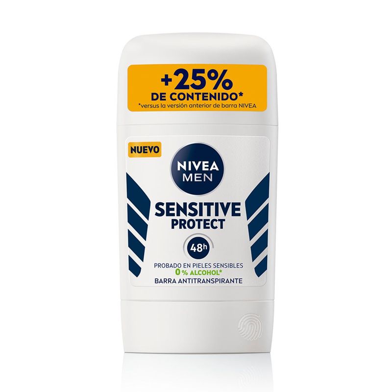 NIVEA - Desodorante Antitranspirante Nivea Men Sensitive Protect Barra 54 g