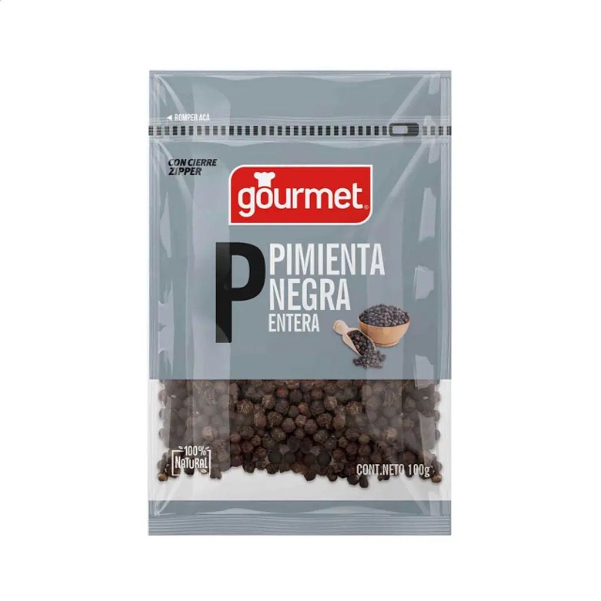 GOURMET - Condimento Pimienta Negra Entera Gourmet 100 g